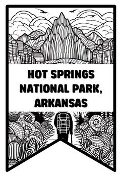 HOT SPRINGS NATIONAL PARK ARKANSAS 10 National Park Zentangle Coloring Pages