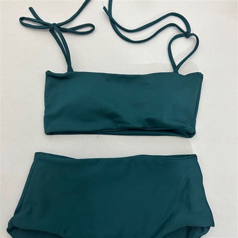 Teal Bikini Set Women S Fashion Swimwear Bikinis Swimsuits On Carousell