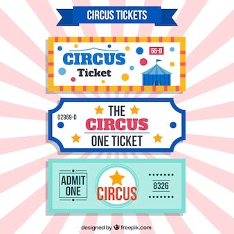 Free Vector | Circus tickets in vintage style