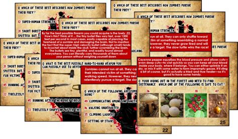 Zombie Apocalypse Game Printable Scavenger Hunt For Your Zombie Party