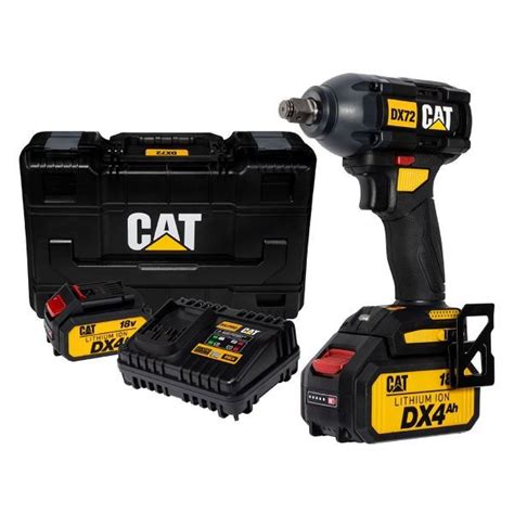 Акумулаторен безчетков гайковерт CAT DX72 18V 350Nm с батерии, зарядно ...