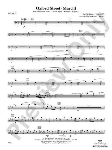 Oxford Street March Bassoon Bassoon Part Digital Sheet Music Download