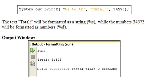 Java For Complete Beginners Formatted Strings