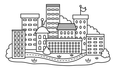 City Coloring Pages Vector Art, Icons, and Graphics for Free Download