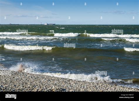 Sea Waves Lapping On The Shore Baltic Sea Stock Photo Alamy