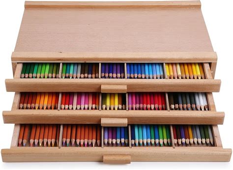 Vencer Boîte de rangement en bois à 3 tiroirs pour crayons stylos