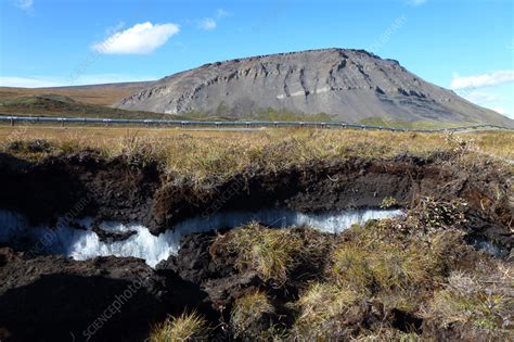 Tundra Melt Exposing Permafrost Alaska Usa Stock Image C0580310