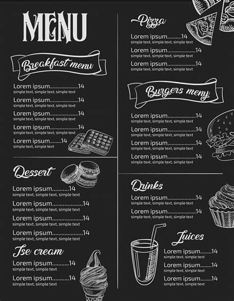 Example of Printable Restaurant Menu Template | Templateral