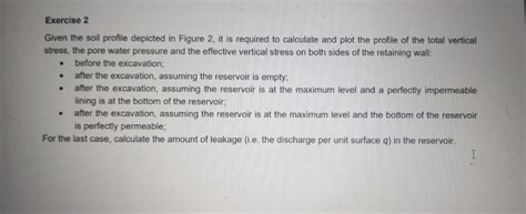 Solved Exercise 2 Given the soil profile depicted in Figure | Chegg.com