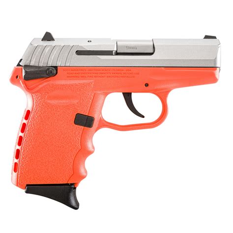 SCCY CPX 1 Stainless Orange With Safety 9mm Shoot Straight