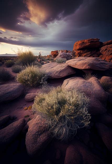 Premium Photo A Landscape Photograph Of A Rocky Landscape With A