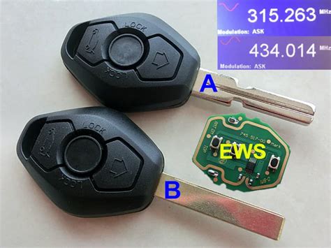 RMLKS High Quality 3 Button Remote Key Fit For BMW E38 E39 E46 EWS