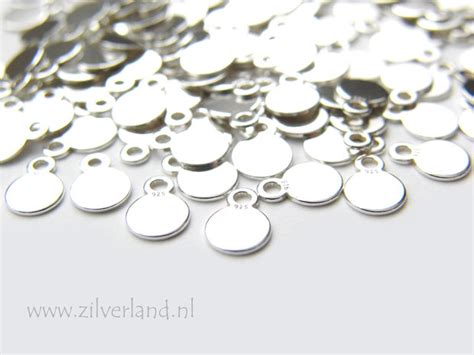 10 Stuks 5mm Sterling Zilveren Hangertje Sieraden Bedeltje Mini