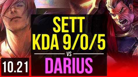 SETT Vs DARIUS TOP KDA 9 0 5 Legendary 600 Games KR Diamond