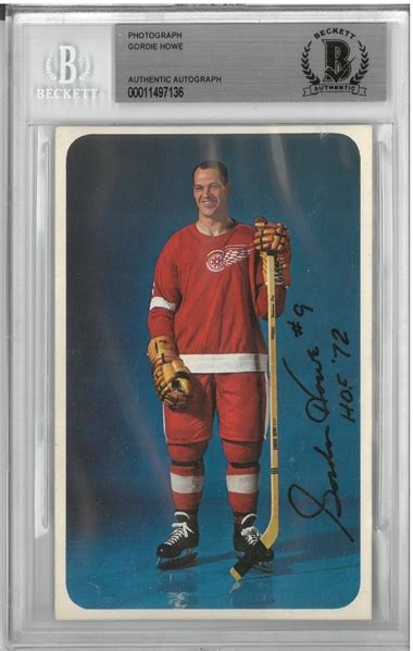 Lot Detail - Gordie Howe Autographed Postcard Sized Promo Photo