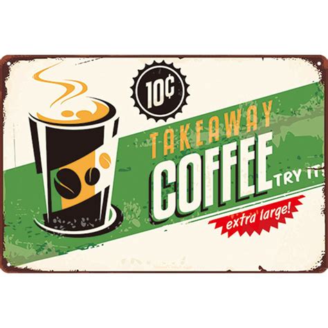 Buy Retro Coffee Metal Plate Tin Sign Vintage Iron Painting Poster For