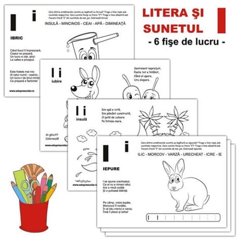 Litera Si Sunetul I Fise De Lucru Materiale Didactice Eduprescolar Ro