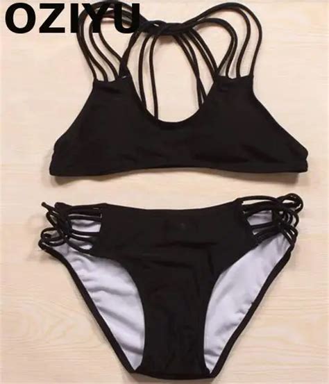 Wholesale FAST Ship Sexy Women Bandage Padded Top Strappy Bikini Set