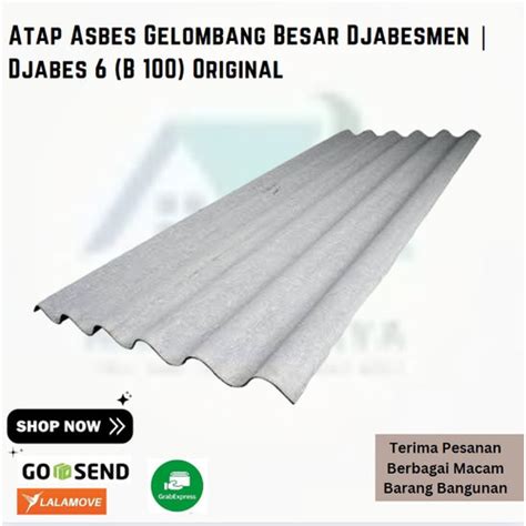 Jual Atap Asbes Gelombang Besar Djabesmen Djabes 6 B 100 Original