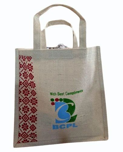 White Base Kg Printed Laminated Jute Bags At Rs Piece In