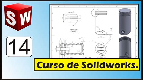 Pistón en Solidworks Curso básico 14 Parte 1 Diego Gaona YouTube