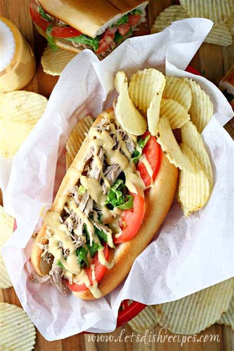 Pulled Pork Poboy Sandwiches Lets Dish Recipes