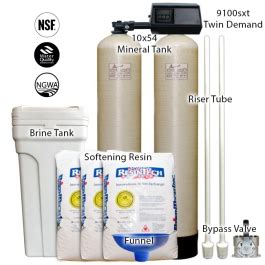 Grain Twin Demand Water Softener System With Two X Tanks