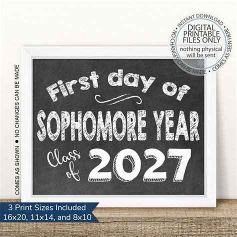 Im A Sophomore First Day Of Sophomore Year Printable First Day Back