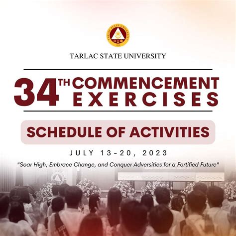 34th COMMENCEMENT EXERCISES | SCHEDULED ACTIVITIES