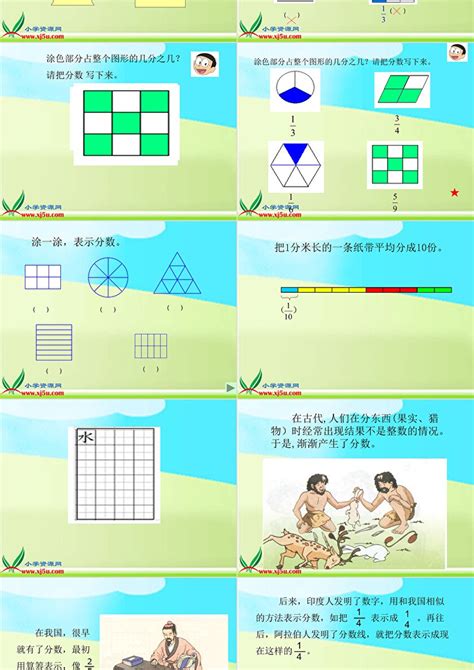 人教新课标数学三年级上册分数的初步认识ppt课件 卡卡办公