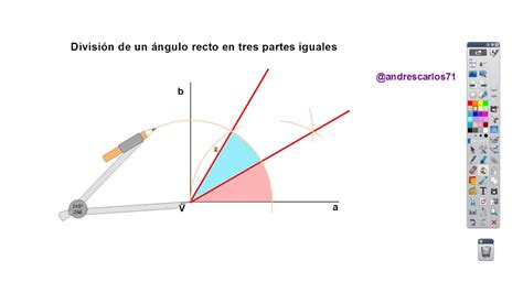 División de un ángulo recto en tres partes iguales YouTube