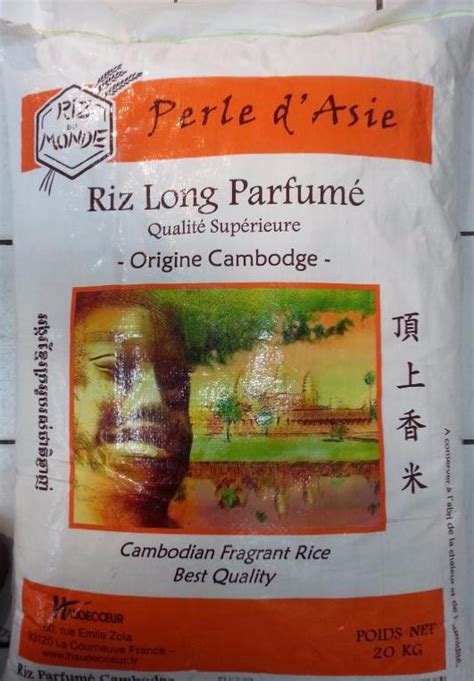 Riz long parfumé origine Cambodge