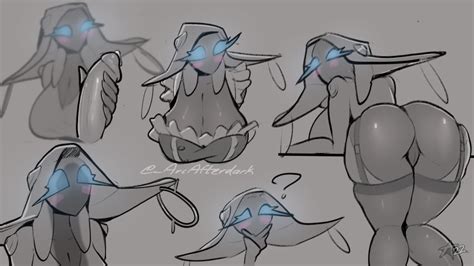 Arcafterdark Ivara Warframe Warframe Absurdres Highres 1girl Ass Bent Over Blue