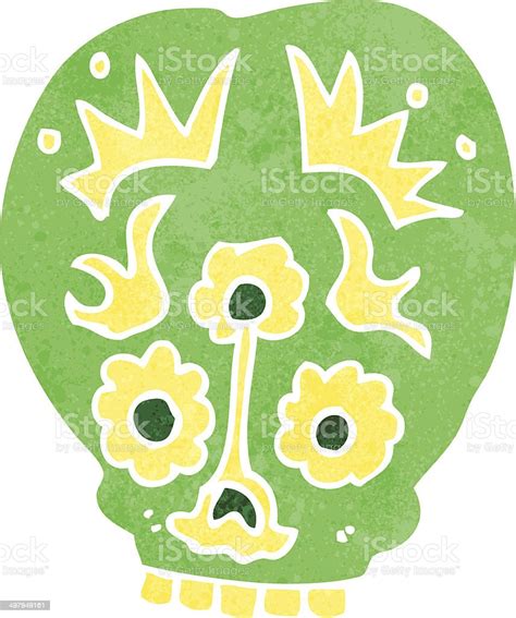 Cartoon Sugar Skull Stock Illustration Download Image Now Cheerful