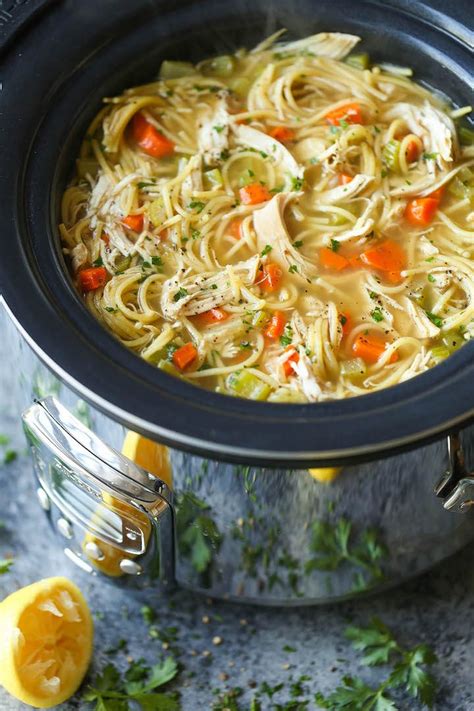 Slow Cooker Chicken Noodle Soup Damn Delicious