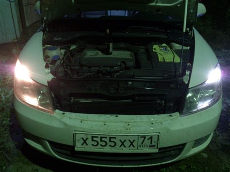 Лампы Polarg M4 в габарит. — Skoda Octavia A5 Mk2, 1,8 л, 2012 года ...