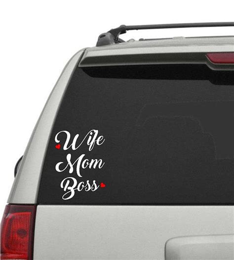 Wife Mom Boss Decal Car Decal Laptop Decal Wife Mom Boss Sticker