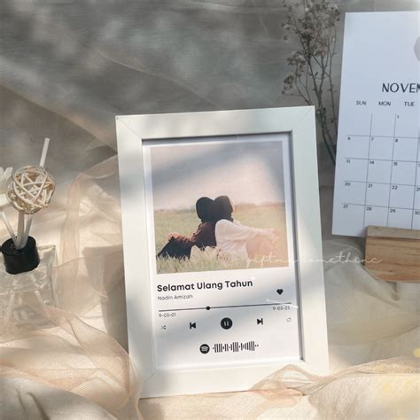 Jual Frame Spotify Custom Foto Lagu Kado Bingkai Ulang Tahun Souvenir