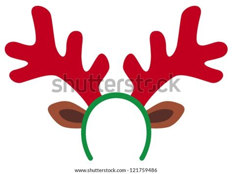 Funny Christmas Reindeer Horns Stock Vector (Royalty Free) 121759486 ...