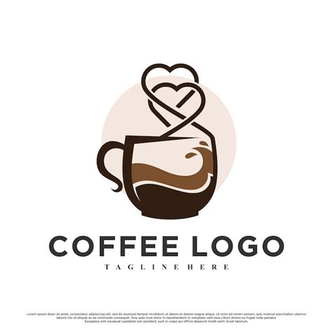 Vektor kaffee logo design für café oder restaurant premium vector