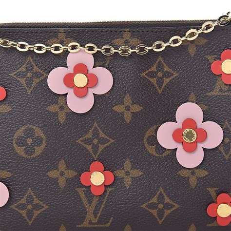 LOUIS VUITTON Monogram Blooming Flowers Double Zip Pochette 487334