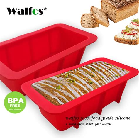 Walfos New Silicone Rectangle Cake Mould Bread Loaf Cake Mold Non Stick