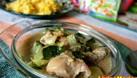 Ginataang Manok With Sayote And Malunggay Recipe Pinoy Easy Recipes