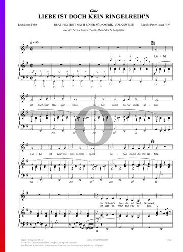 Liebe Ist Doch Kein Ringelreih N Gitte Piano Sheet Music OKTAV