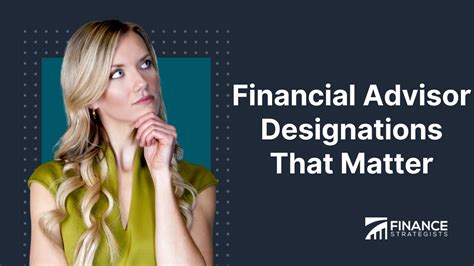 Financial Advisor Designations That Matter Finance Strategists