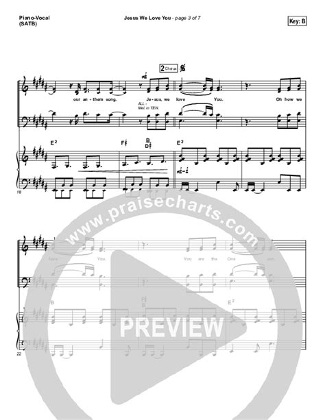 Jesus We Love You Sheet Music PDF (Bethel Music) - PraiseCharts