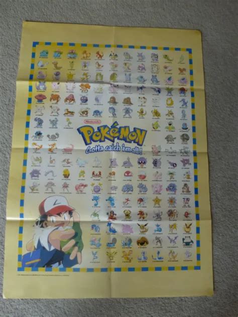 Rare Pokemon Gotta Catch Em All Poster Of Original St Eur