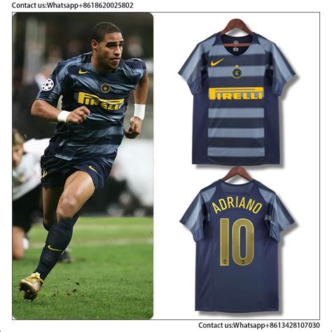 Camisa De Futebol Retro Inter De Mil O Adriano Milan Vintage