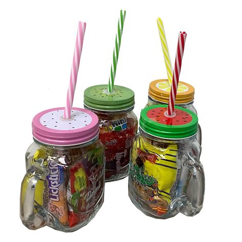 Jar Mug W/ Straw (12ct) - Bloom's Kosher