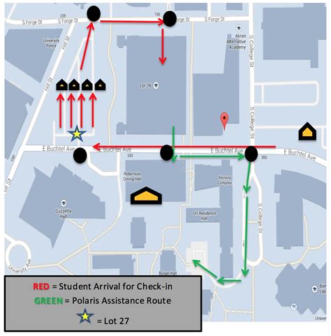 Akron University Campus Map